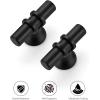 imageRavinte 10 Pack 1012 Inch Cabinet Pulls Kitchen Cupboard Handles with Round Base Matte Black Drawer Pulls Cabinet Handles 1012quot Length8quot Hole Center5
