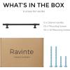 imageRavinte 10 Pack 1012 Inch Cabinet Pulls Kitchen Cupboard Handles with Round Base Matte Black Drawer Pulls Cabinet Handles 1012quot Length8quot Hole Center15