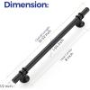 imageRavinte 10 Pack 1012 Inch Cabinet Pulls Kitchen Cupboard Handles with Round Base Matte Black Drawer Pulls Cabinet Handles 1012quot Length8quot Hole Center5