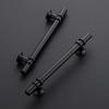 imageRavinte 10 Pack 1012 Inch Cabinet Pulls Kitchen Cupboard Handles with Round Base Matte Black Drawer Pulls Cabinet Handles 1012quot Length8quot Hole Center15