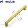 imageRavinte 10 Pack 712 Inch Kitchen Square Cabinet Handles Brushed Brass Pulls Kitchen Cabinet Hardware Handles for Cupboard Drawer PullsBrushed Brass