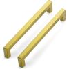 imageRavinte 10 Pack 712 Inch Kitchen Square Cabinet Handles Brushed Brass Pulls Kitchen Cabinet Hardware Handles for Cupboard Drawer PullsBrushed Brass