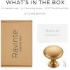 imageRavinte 10 Pack Brushed Nickel Round Zinc Cabinet Knobs for Kitchen Bathroom Closet Dresser CabinetsChampagne Bronze