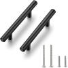 imageRavinte 12 Pack 5 inch Kitchen Cabinet Handles Cabinet Pulls Brushed Nickel Stainless Steel Kitchen Drawer Pulls Cupboard Handles 3quot Hole CenterBlack