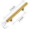 imageRavinte 12 Pack 5 inch Kitchen Cabinet Handles Cabinet Pulls Brushed Nickel Stainless Steel Kitchen Drawer Pulls Cupboard Handles 3quot Hole CenterBrushed Brass