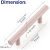 imageRavinte 12 Pack 5 inch Kitchen Cabinet Handles Cabinet Pulls Brushed Nickel Stainless Steel Kitchen Drawer Pulls Cupboard Handles 3quot Hole CenterPink