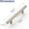 imageRavinte 12 Pack 5 inch Kitchen Cabinet Handles Cabinet Pulls Brushed Nickel Stainless Steel Kitchen Drawer Pulls Cupboard Handles 3quot Hole CenterSatin Nickel