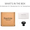 imageRavinte 30 Pack 114 inch Matte Black Zinc EuroStyle Cabinet Knobs Drawer Pulls ampamp Door HandlesBlack