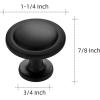 imageRavinte 30 Pack 114 inch Matte Black Zinc EuroStyle Cabinet Knobs Drawer Pulls ampamp Door HandlesBlack