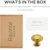 imageRavinte 30 Pack 114 inch Matte Black Zinc EuroStyle Cabinet Knobs Drawer Pulls ampamp Door HandlesBrushed Brass
