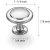 imageRavinte 30 Pack 114 inch Matte Black Zinc EuroStyle Cabinet Knobs Drawer Pulls ampamp Door HandlesBrushed Nickel