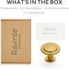 imageRavinte 30 Pack 114 inch Matte Black Zinc EuroStyle Cabinet Knobs Drawer Pulls ampamp Door HandlesChampagne Bronze