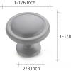 imageRavinte 30 Pack 114 inch Matte Black Zinc EuroStyle Cabinet Knobs Drawer Pulls ampamp Door HandlesGray