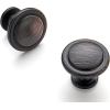 imageRavinte 30 Pack 114 inch Matte Black Zinc EuroStyle Cabinet Knobs Drawer Pulls ampamp Door HandlesOil Rubbed Bronze