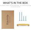 imageRavinte 30 Pack Solid 334 Inch Cabinet Handles  Brushed Brass Pulls for Kitchen Drawers and Cabinets  Hardware for CupboardsBrushed Brass
