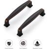 imageRavinte 5 Pack Solid 334 Inch Kitchen Cabinet Handles Brushed Nickel Cabinet Pulls Satin Nickel Drawer Pulls Kitchen Cabinet Hardware Kitchen Handles for Cabinets Cupboard Handles Drawer HandlesOil Rubbed Bronze