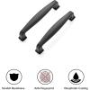 imageRavinte 5 Pack Solid 334 Inch Kitchen Cabinet Handles Brushed Nickel Cabinet Pulls Satin Nickel Drawer Pulls Kitchen Cabinet Hardware Kitchen Handles for Cabinets Cupboard Handles Drawer HandlesMatte Black