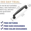 imageRavinte 5 Pack Solid 334 Inch Kitchen Cabinet Handles Brushed Nickel Cabinet Pulls Satin Nickel Drawer Pulls Kitchen Cabinet Hardware Kitchen Handles for Cabinets Cupboard Handles Drawer HandlesMatte Black