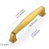imageRavinte 5 Pack Solid 334 Inch Kitchen Cabinet Handles Brushed Nickel Cabinet Pulls Satin Nickel Drawer Pulls Kitchen Cabinet Hardware Kitchen Handles for Cabinets Cupboard Handles Drawer HandlesBrushed Brass