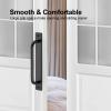 imageRavinte Barn Door Handles 8 Pack Sliding Door Handle 75quot Hole Center Barn Door Handles Black Cabinet Handles Door Pull Handle Zinc Alloy Door Pulls with Plate for Sliding Closet Door Handle4