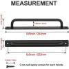 imageRavinte Barn Door Handles 8 Pack Sliding Door Handle 75quot Hole Center Barn Door Handles Black Cabinet Handles Door Pull Handle Zinc Alloy Door Pulls with Plate for Sliding Closet Door Handle4