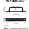 imageRavinte Barn Door Handles 8 Pack Sliding Door Handle 75quot Hole Center Barn Door Handles Black Cabinet Handles Door Pull Handle Zinc Alloy Door Pulls with Plate for Sliding Closet Door Handle4