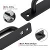 imageRavinte Barn Door Handles 8 Pack Sliding Door Handle 75quot Hole Center Barn Door Handles Black Cabinet Handles Door Pull Handle Zinc Alloy Door Pulls with Plate for Sliding Closet Door Handle6