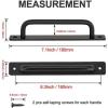 imageRavinte Barn Door Handles 8 Pack Sliding Door Handle 75quot Hole Center Barn Door Handles Black Cabinet Handles Door Pull Handle Zinc Alloy Door Pulls with Plate for Sliding Closet Door Handle8