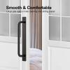 imageRavinte Barn Door Handles 8 Pack Sliding Door Handle 75quot Hole Center Barn Door Handles Black Cabinet Handles Door Pull Handle Zinc Alloy Door Pulls with Plate for Sliding Closet Door Handle6