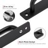 imageRavinte Barn Door Handles 8 Pack Sliding Door Handle 75quot Hole Center Barn Door Handles Black Cabinet Handles Door Pull Handle Zinc Alloy Door Pulls with Plate for Sliding Closet Door Handle6