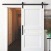imageRavinte Barn Door Handles 8 Pack Sliding Door Handle 75quot Hole Center Barn Door Handles Black Cabinet Handles Door Pull Handle Zinc Alloy Door Pulls with Plate for Sliding Closet Door Handle6