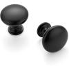 imageRavinte 10 Pack Brushed Nickel Round Zinc Cabinet Knobs for Kitchen Bathroom Closet Dresser CabinetsBlack