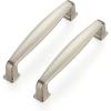 imageRavinte 5 Pack Solid 334 Inch Kitchen Cabinet Handles Brushed Nickel Cabinet Pulls Satin Nickel Drawer Pulls Kitchen Cabinet Hardware Kitchen Handles for Cabinets Cupboard Handles Drawer HandlesBrushed Nickel