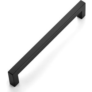imageRavinte 10 Pack 712 Inch Kitchen Square Cabinet Handles Brushed Brass Pulls Kitchen Cabinet Hardware Handles for Cupboard Drawer PullsBlack