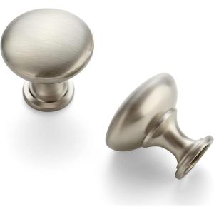 imageRavinte 10 Pack Brushed Nickel Round Zinc Cabinet Knobs for Kitchen Bathroom Closet Dresser CabinetsBrushed Nickel