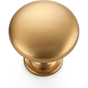 imageRavinte 10 Pack Brushed Nickel Round Zinc Cabinet Knobs for Kitchen Bathroom Closet Dresser CabinetsChampagne Bronze