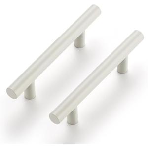 imageRavinte 12 Pack 5 inch Kitchen Cabinet Handles Cabinet Pulls Brushed Nickel Stainless Steel Kitchen Drawer Pulls Cupboard Handles 3quot Hole CenterWhite