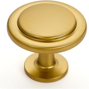imageRavinte 30 Pack 114 inch Matte Black Zinc EuroStyle Cabinet Knobs Drawer Pulls ampamp Door HandlesChampagne Bronze