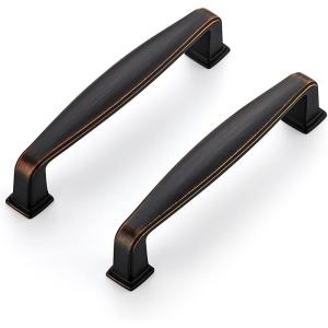 imageRavinte 5 Pack Solid 334 Inch Kitchen Cabinet Handles Brushed Nickel Cabinet Pulls Satin Nickel Drawer Pulls Kitchen Cabinet Hardware Kitchen Handles for Cabinets Cupboard Handles Drawer HandlesOil Rubbed Bronze