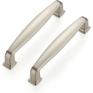 imageRavinte 5 Pack Solid 334 Inch Kitchen Cabinet Handles Brushed Nickel Cabinet Pulls Satin Nickel Drawer Pulls Kitchen Cabinet Hardware Kitchen Handles for Cabinets Cupboard Handles Drawer HandlesBrushed Nickel