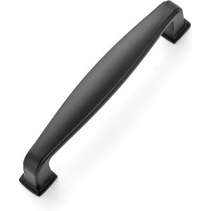 imageRavinte 5 Pack Solid 334 Inch Kitchen Cabinet Handles Brushed Nickel Cabinet Pulls Satin Nickel Drawer Pulls Kitchen Cabinet Hardware Kitchen Handles for Cabinets Cupboard Handles Drawer HandlesMatte Black