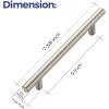image30 Pack 738 inch Cabinet Pulls Brushed Nickel Stainless Steel Kitchen Cupboard Handles Cabinet Handles 5 inch 128mm Hole CenterSatin Nickel
