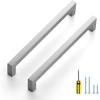 imageRavinte 1 Pack Stainless Steel 845 Inch Cabinet Pulls Brushed Nickel Kitchen Cabinet Handles Square Kitchen Hardware for Cabinet Come with Screwdriver5