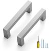 imageRavinte 1 Pack Stainless Steel 845 Inch Cabinet Pulls Brushed Nickel Kitchen Cabinet Handles Square Kitchen Hardware for Cabinet Come with Screwdriver3