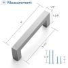 imageRavinte 1 Pack Stainless Steel 845 Inch Cabinet Pulls Brushed Nickel Kitchen Cabinet Handles Square Kitchen Hardware for Cabinet Come with Screwdriver25