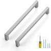 imageRavinte 1 Pack Stainless Steel 845 Inch Cabinet Pulls Brushed Nickel Kitchen Cabinet Handles Square Kitchen Hardware for Cabinet Come with Screwdriver5