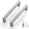 imageRavinte 1 Pack Stainless Steel 845 Inch Cabinet Pulls Brushed Nickel Kitchen Cabinet Handles Square Kitchen Hardware for Cabinet Come with Screwdriver15