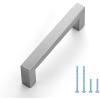 imageRavinte 1 Pack Stainless Steel 845 Inch Cabinet Pulls Brushed Nickel Kitchen Cabinet Handles Square Kitchen Hardware for Cabinet Come with Screwdriver1