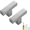imageRavinte 1 Pack Stainless Steel 845 Inch Cabinet Pulls Brushed Nickel Kitchen Cabinet Handles Square Kitchen Hardware for Cabinet Come with Screwdriver10