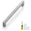 imageRavinte 1 Pack Stainless Steel 845 Inch Cabinet Pulls Brushed Nickel Kitchen Cabinet Handles Square Kitchen Hardware for Cabinet Come with Screwdriver1